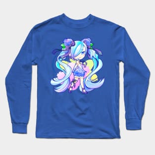 Blueberry Miku Hatsune chibi kawaii Long Sleeve T-Shirt